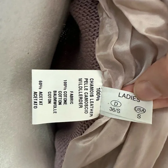 Fabiana Filippi two-tone chamois leather and cotton, waist cut jacket - Picture 13 of 16